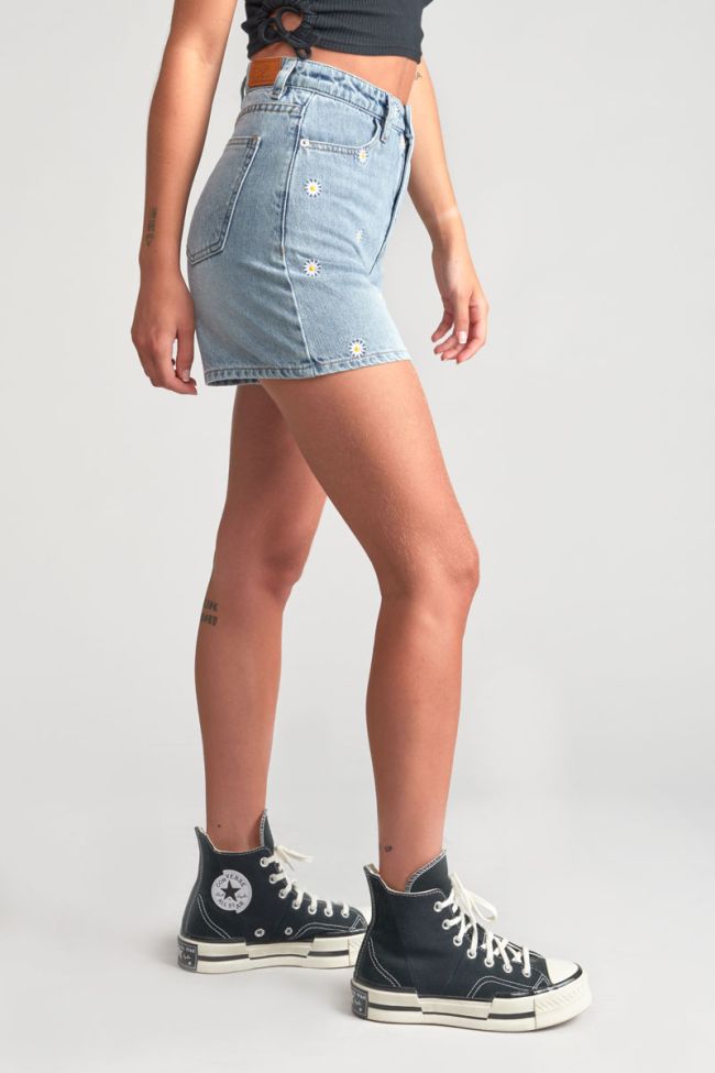Blue denim Camgi high-waisted shorts