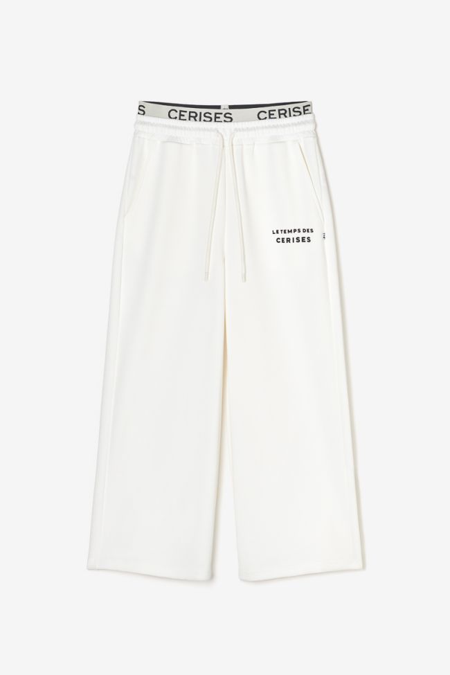 Cream Iriagi wide-leg trousers