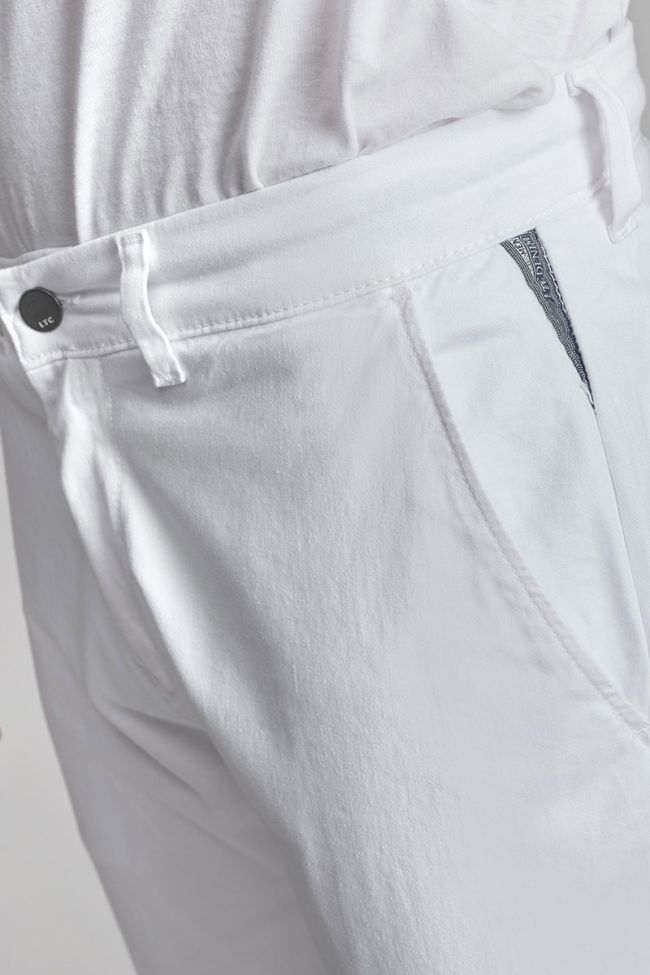 Pantalon chino large Cesar blanc
