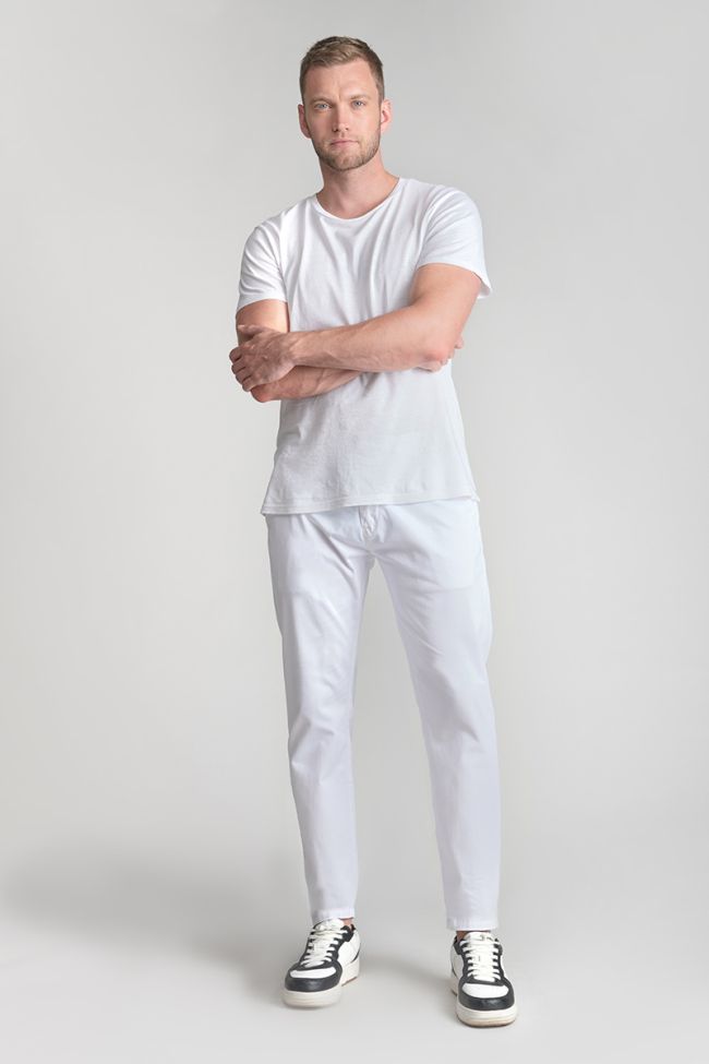 Pantalon chino large Cesar blanc
