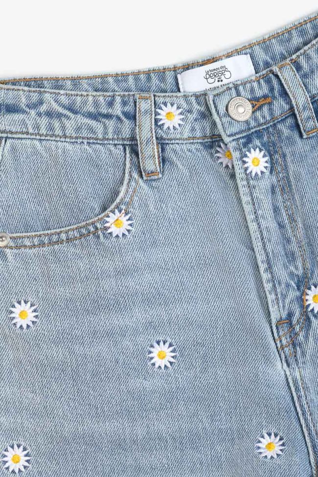 Blue denim Camgi high-waisted shorts