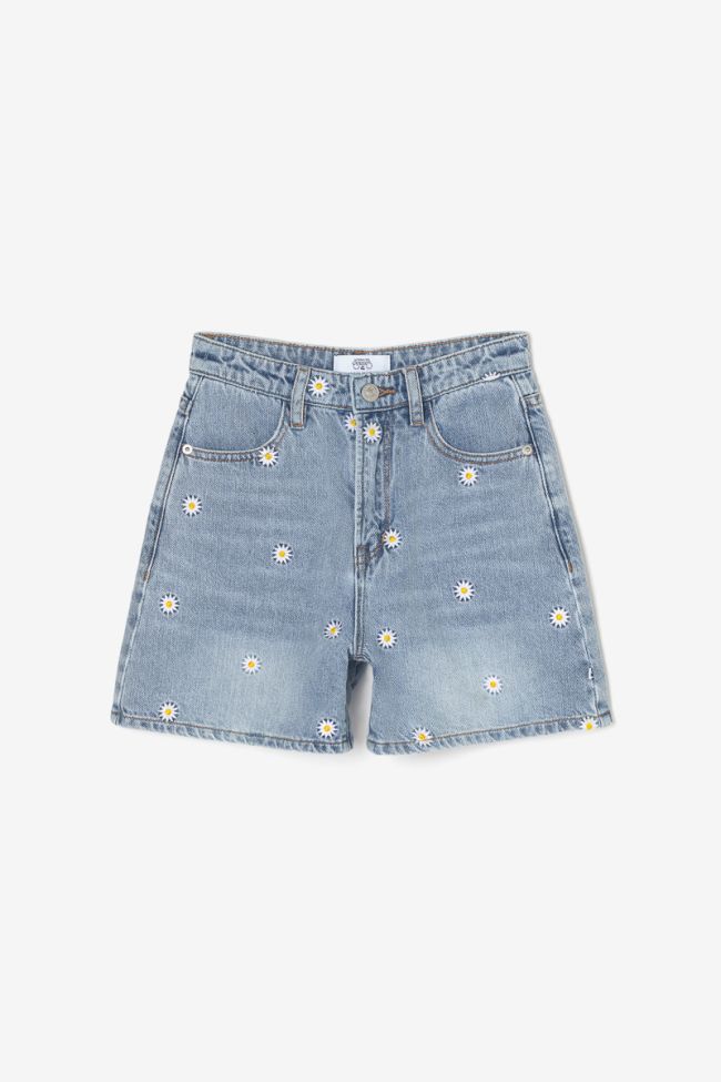 Blue denim Camgi high-waisted shorts