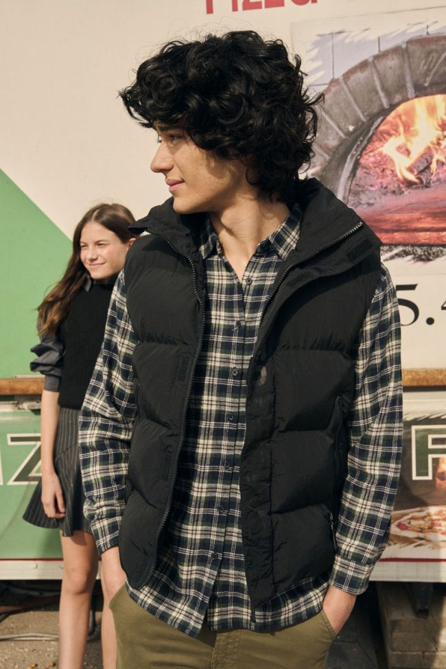 Nazerbo black sleeveless down jacket