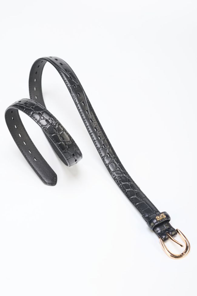 Ceinture Maite en cuir noir