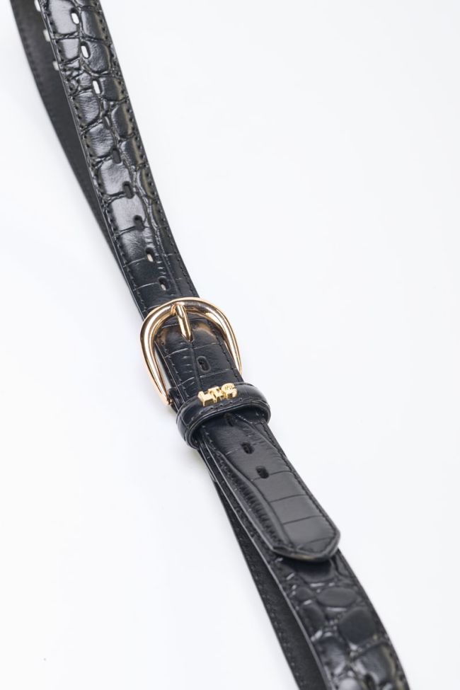 Ceinture Maite en cuir noir
