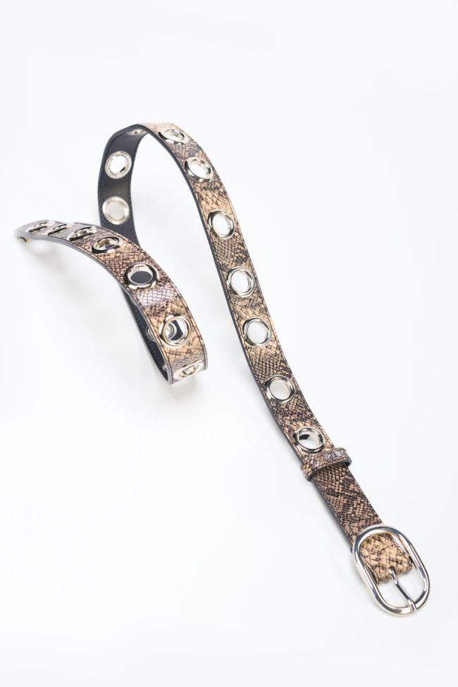 Ceinture Renate en cuir à motif python