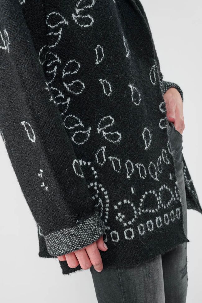 Bao black paisley cardigan