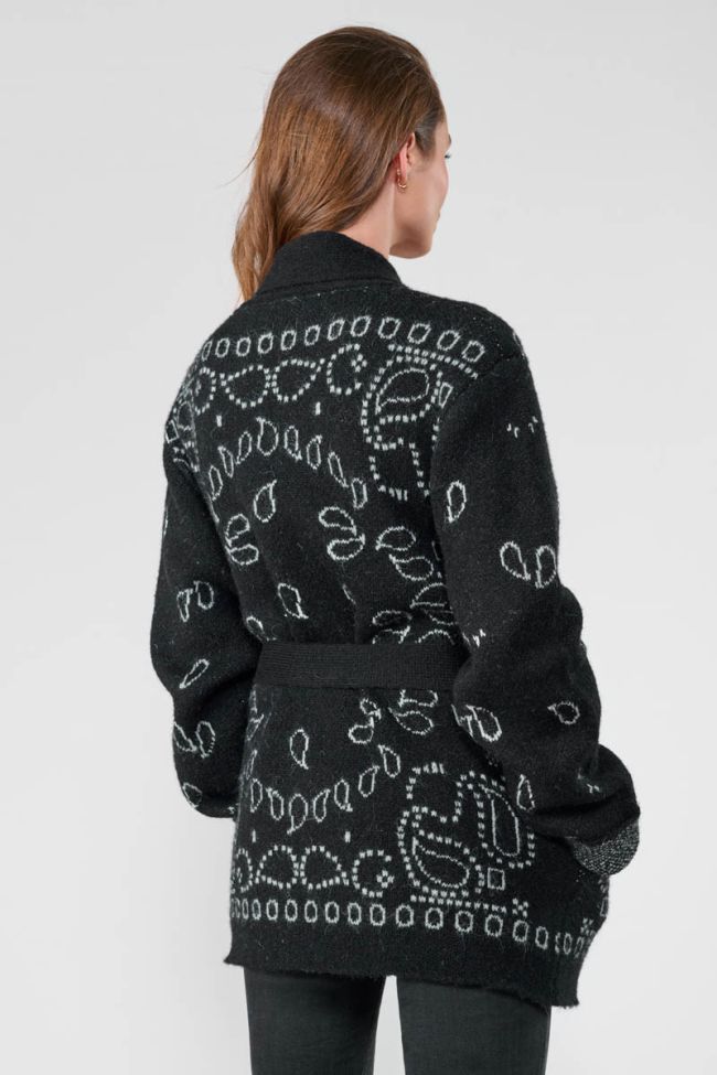 Bao black paisley cardigan