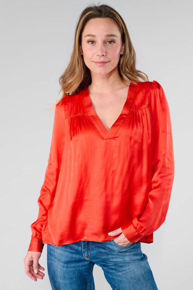 Chimel orange blouse