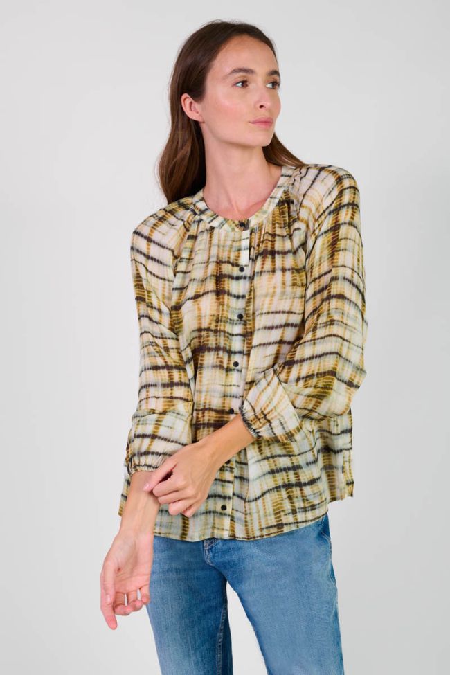 Dyana mustard tie and dye shirt