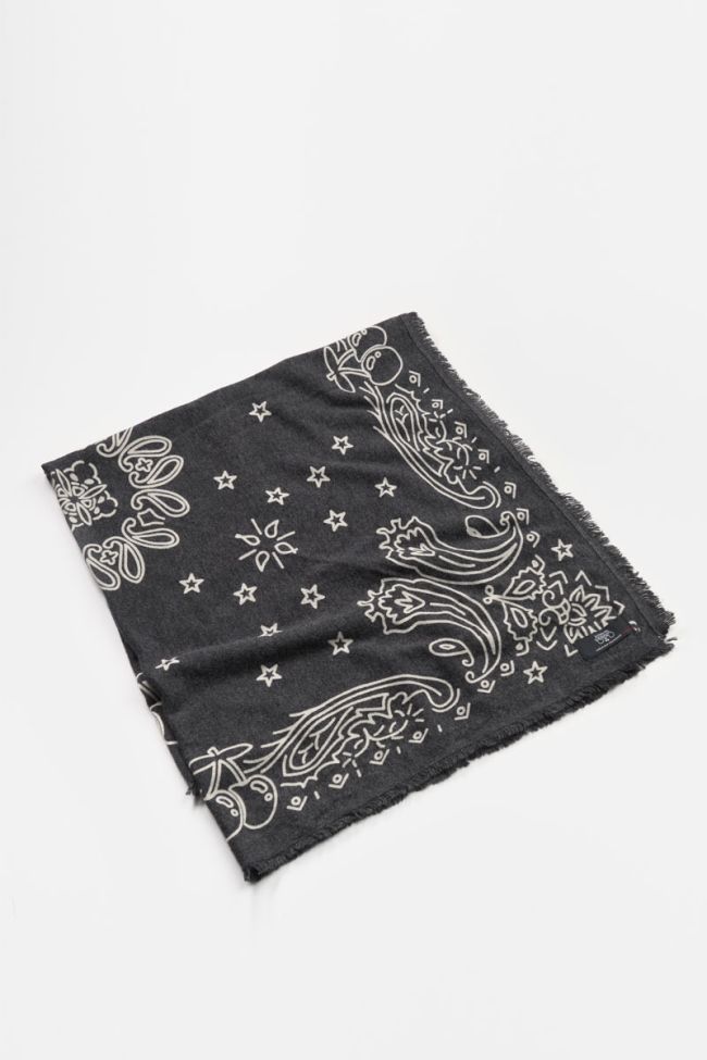 Elisa black patterned scarf