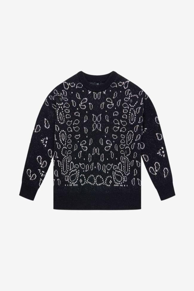 Black Farit jumper with paisley pattern