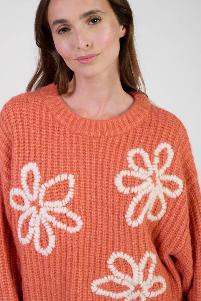 Orange Flower jumper