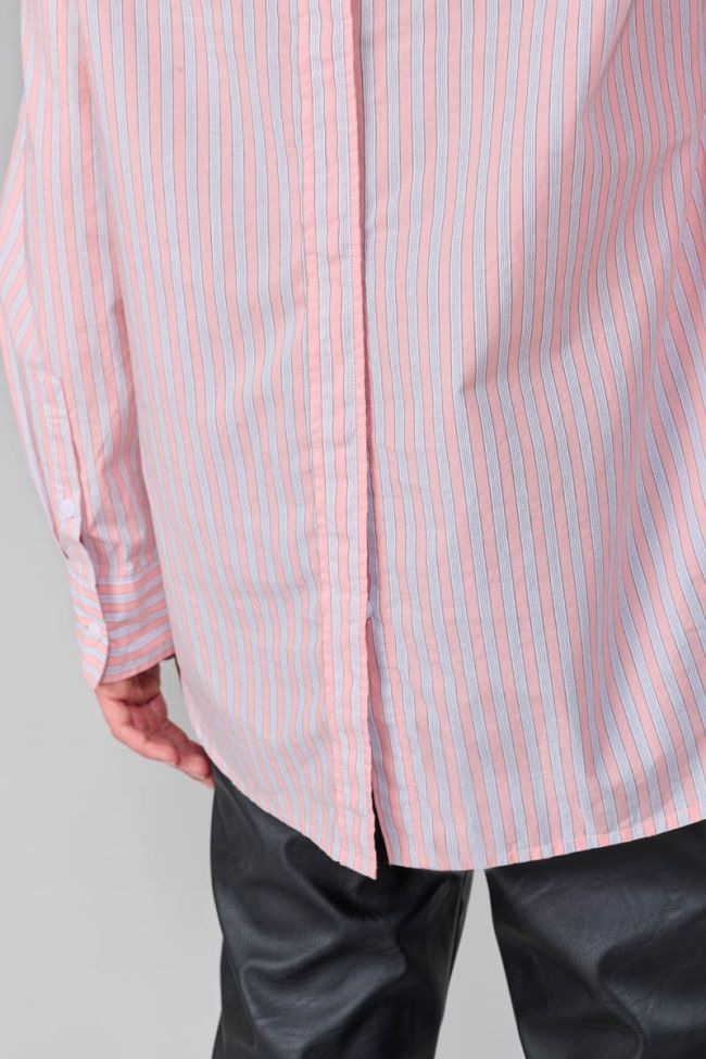 Chemise Jama rose à rayures