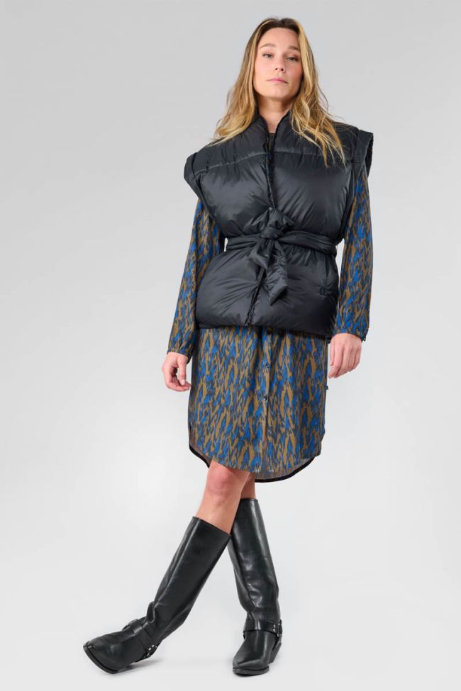 Kiko black sleeveless padded jacket