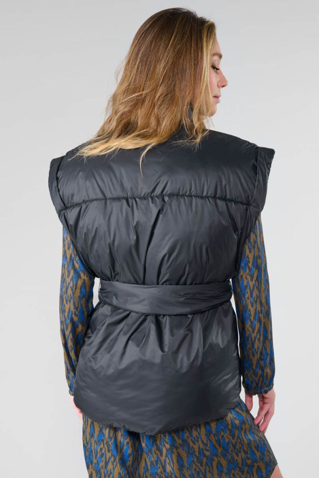 Kiko black sleeveless padded jacket