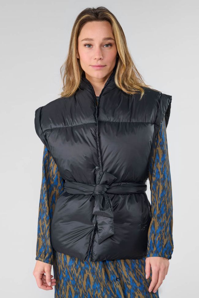 Kiko black sleeveless padded jacket