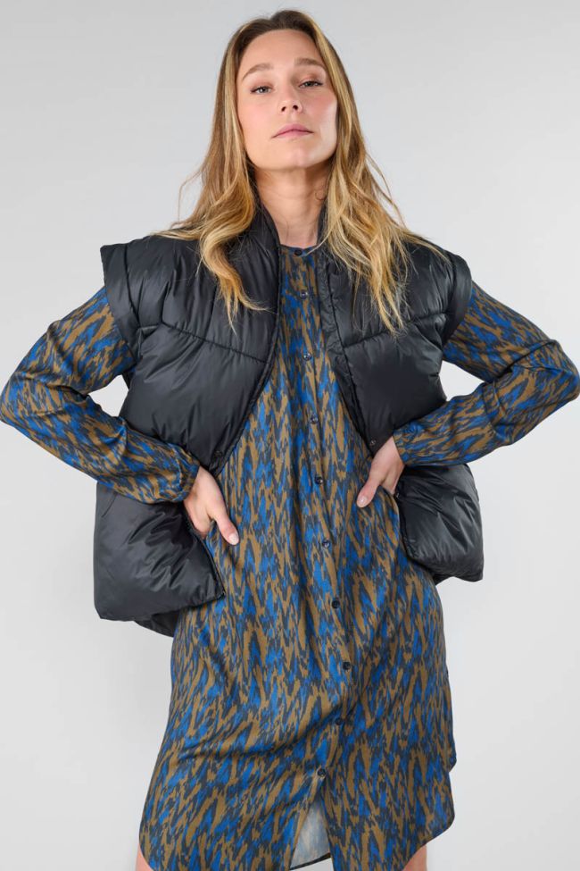 Kiko black sleeveless padded jacket