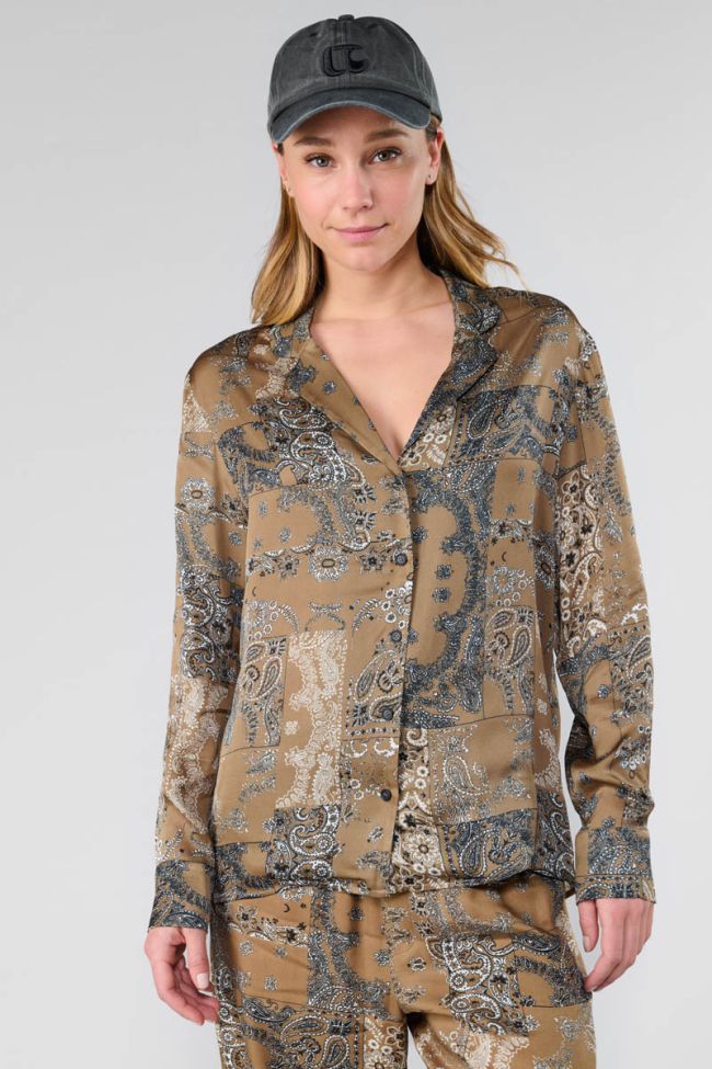 Morena khaki paisley shirt
