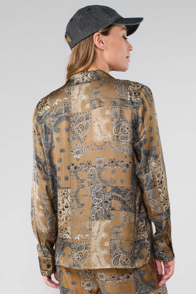 Morena khaki paisley shirt