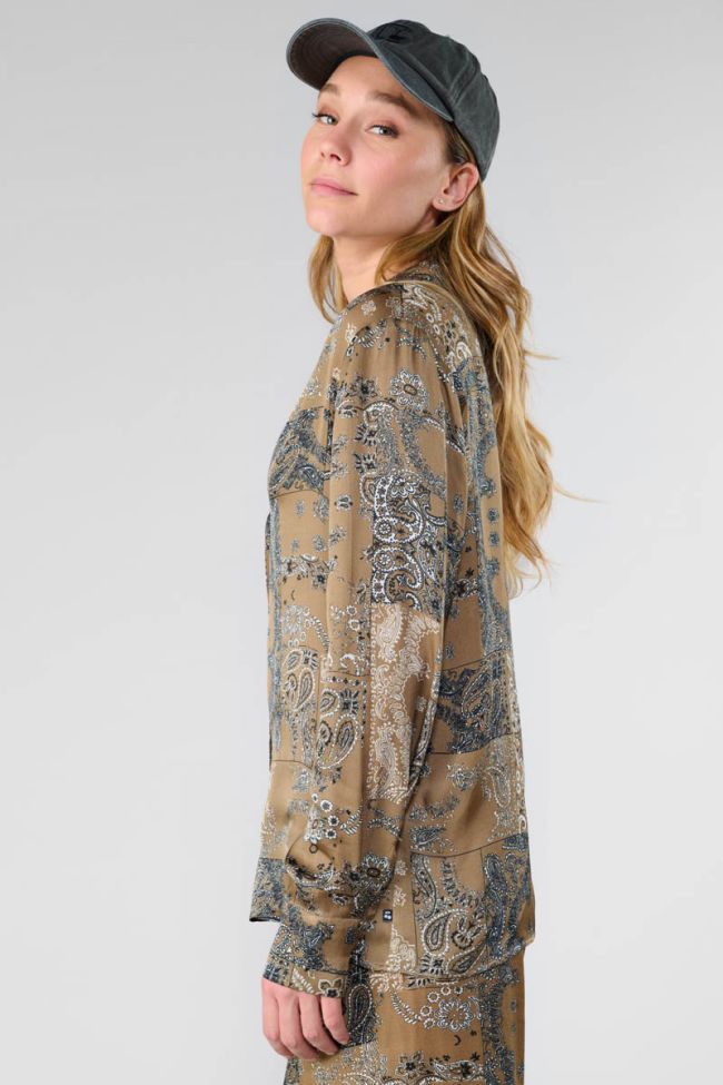 Morena khaki paisley shirt