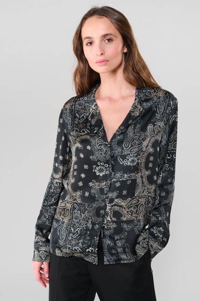 Morena black paisley shirt