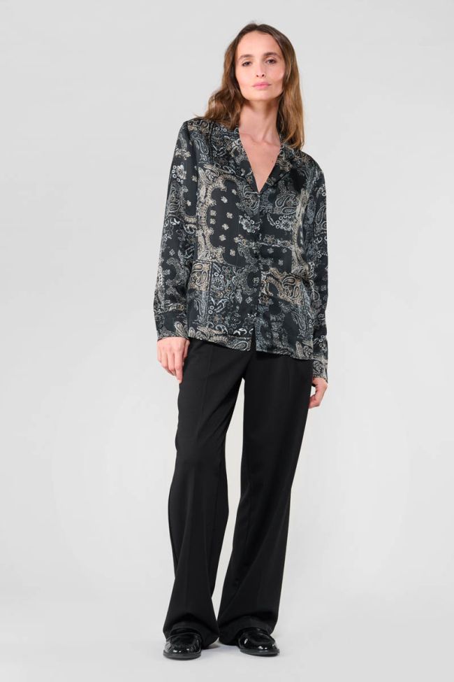 Morena black paisley shirt