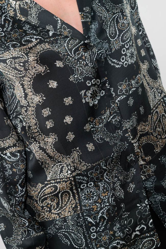 Morena black paisley shirt