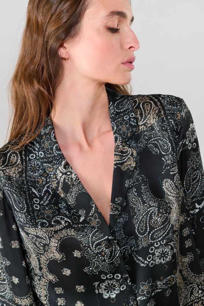 Morena black paisley shirt