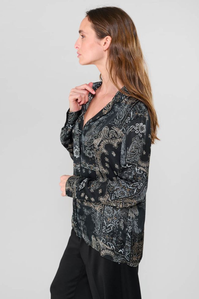 Morena black paisley shirt