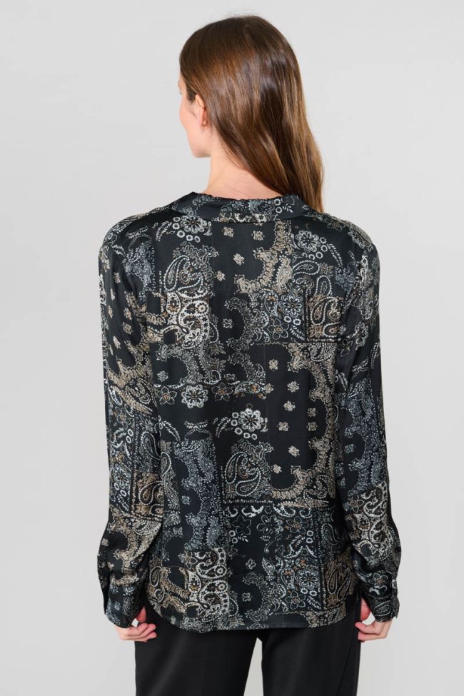 Morena black paisley shirt