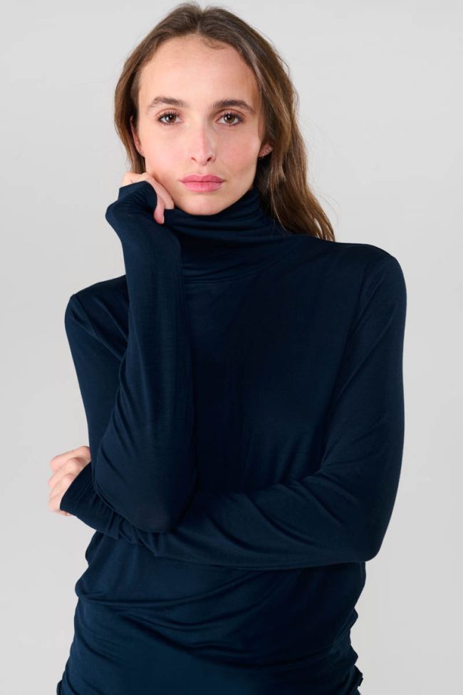 Nammy navy turtleneck T-shirt