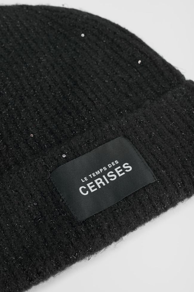 Posco shiny black hat