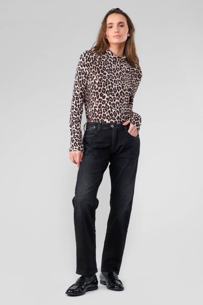  Sanji turtleneck Top with leopard print