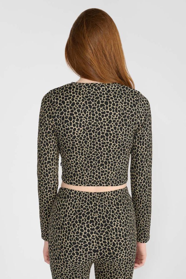 Coulagi black patterned top