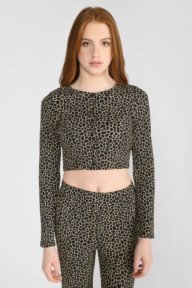 Coulagi black patterned top