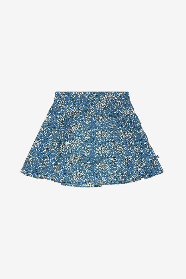 Dalougi short skirt with blue and white floral pattern