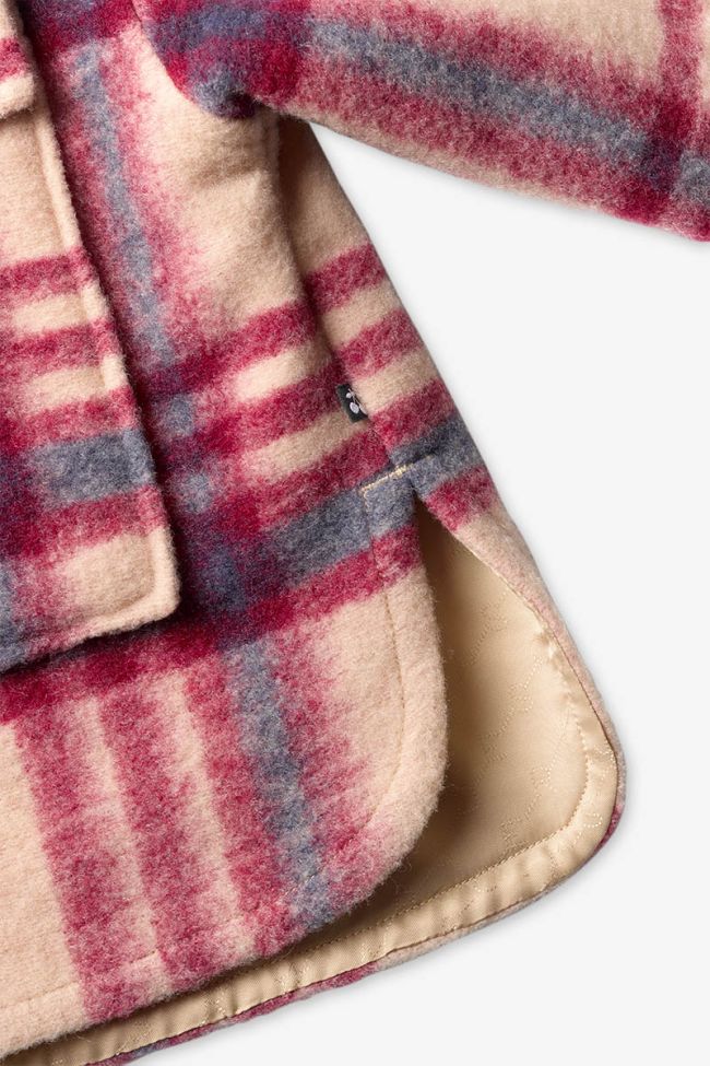 Cream and pink plaid Ditagi jacket