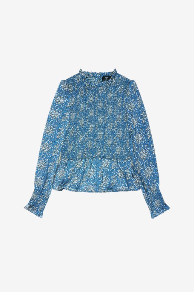Divegi blue floral blouse