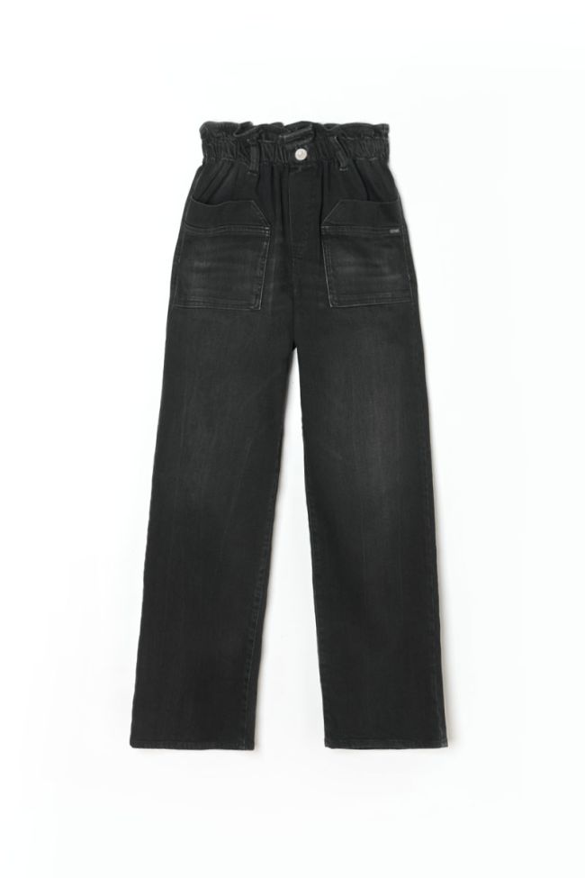 Jeans regular large Twin taille haute noir N°1