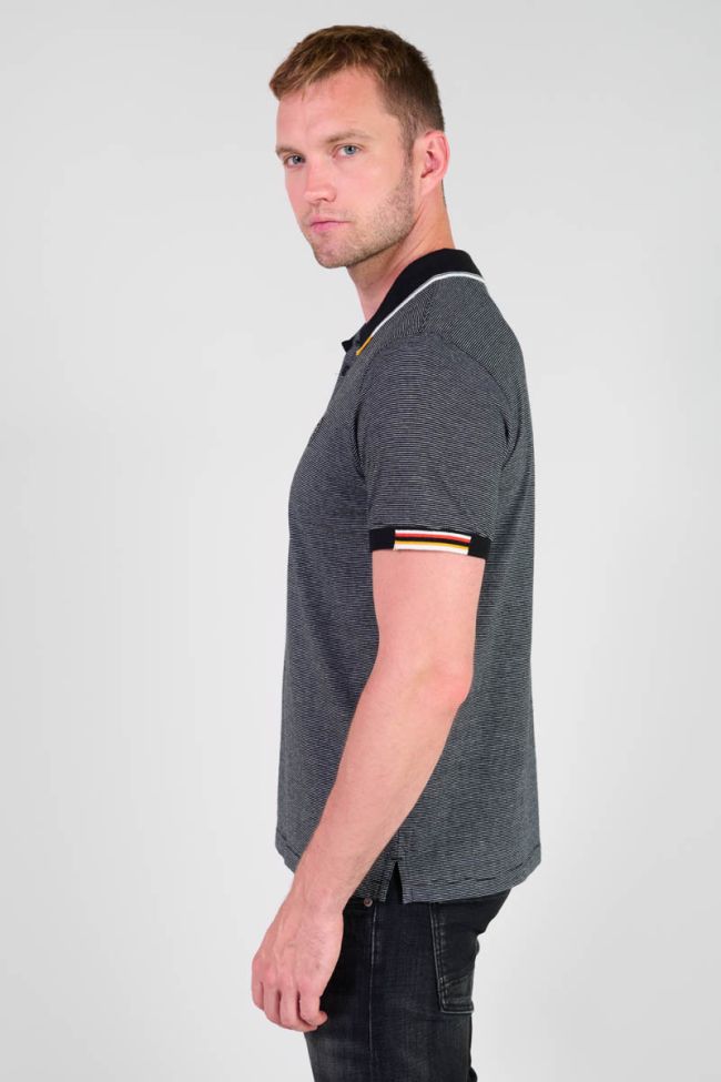 Alcor black striped polo shirt