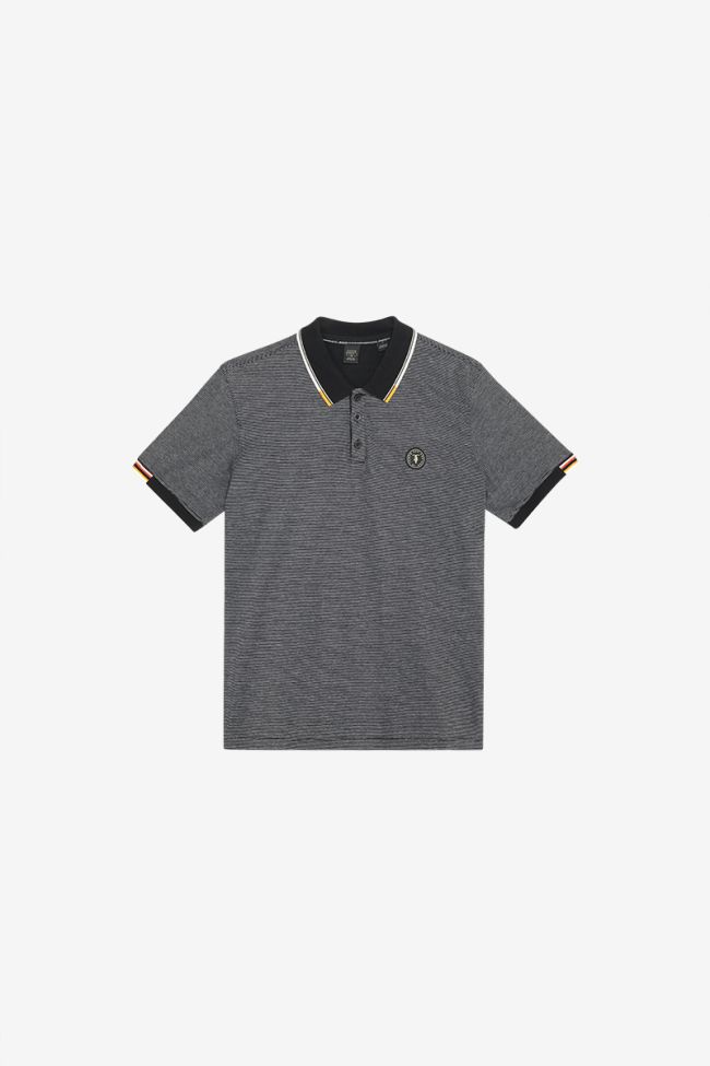 Alcor black striped polo shirt