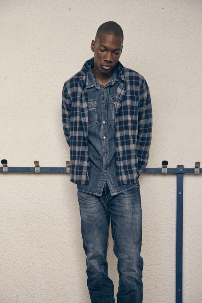 Chemise Camir bleue à carreaux