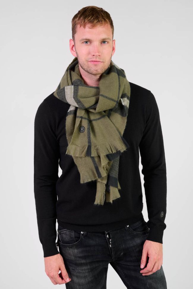 Edas khaki plaid scarf