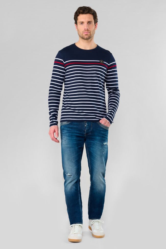 Istor navy blue long-sleeved T-shirt