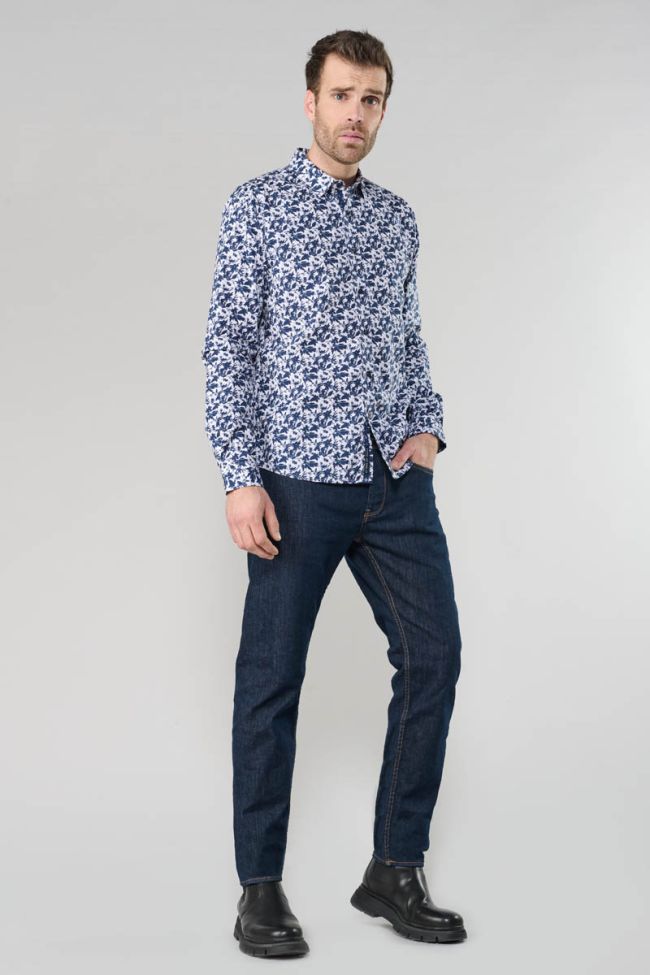 Juna blue leaf pattern shirt