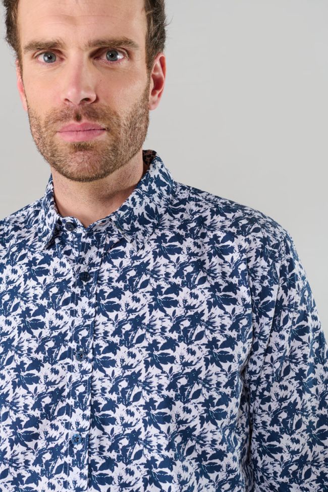 Juna blue leaf pattern shirt