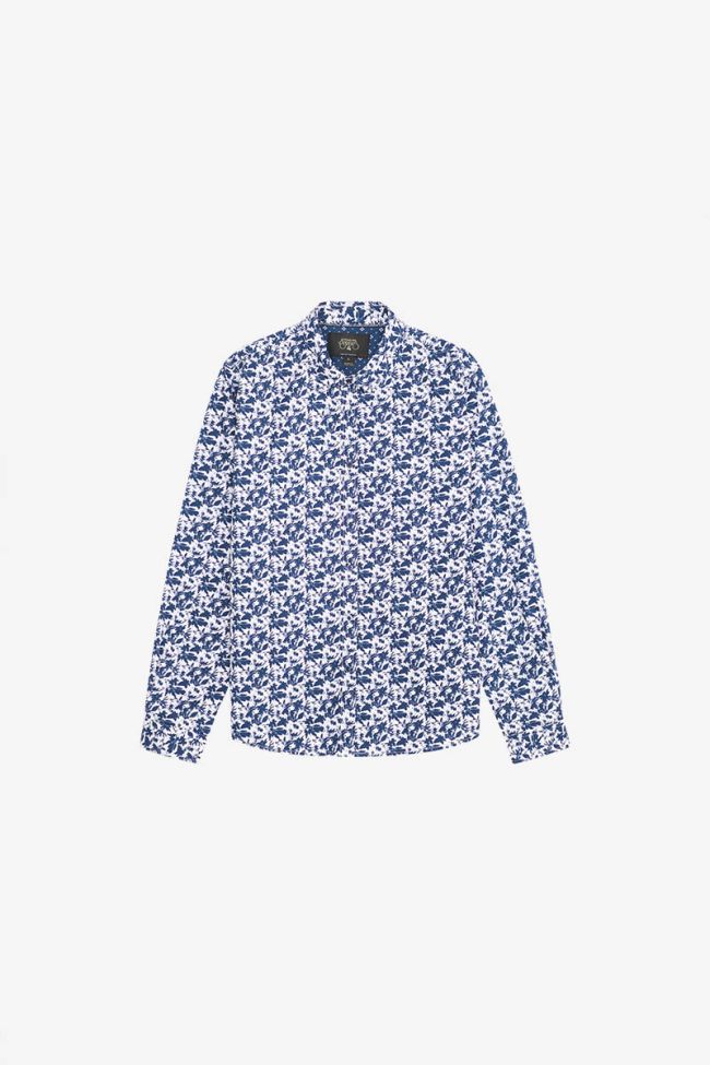 Juna blue leaf pattern shirt
