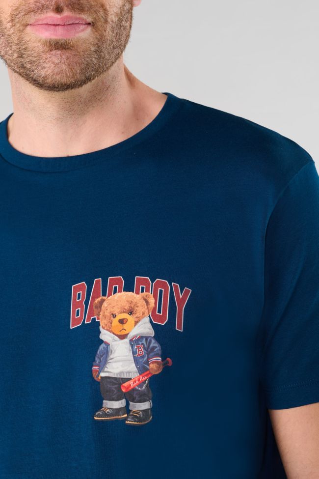 Kenta navy blue printed T-shirt