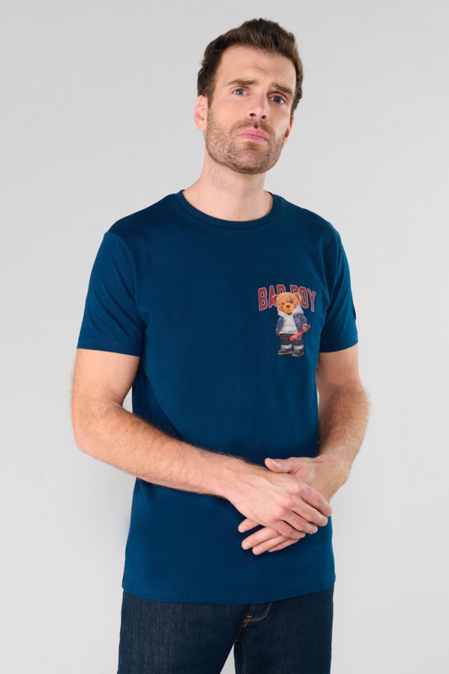 Kenta navy blue printed T-shirt